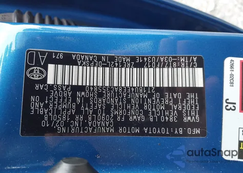 2010 Toyota Corolla S from USA, damaged, VIN 2T1BU4EE8AC355840